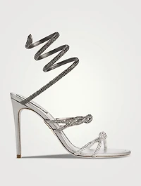Braid Crystal Satin Sandals