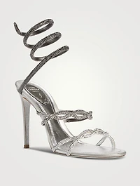Braid Crystal Satin Sandals