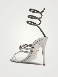 Braid Crystal Satin Sandals