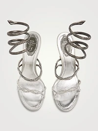Braid Crystal Satin Sandals