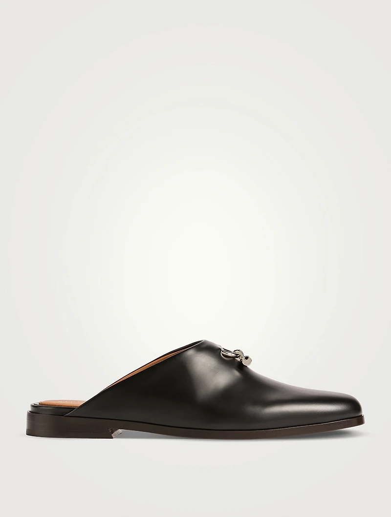 T-Bar Leather Mules