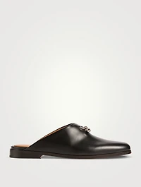 T-Bar Leather Mules