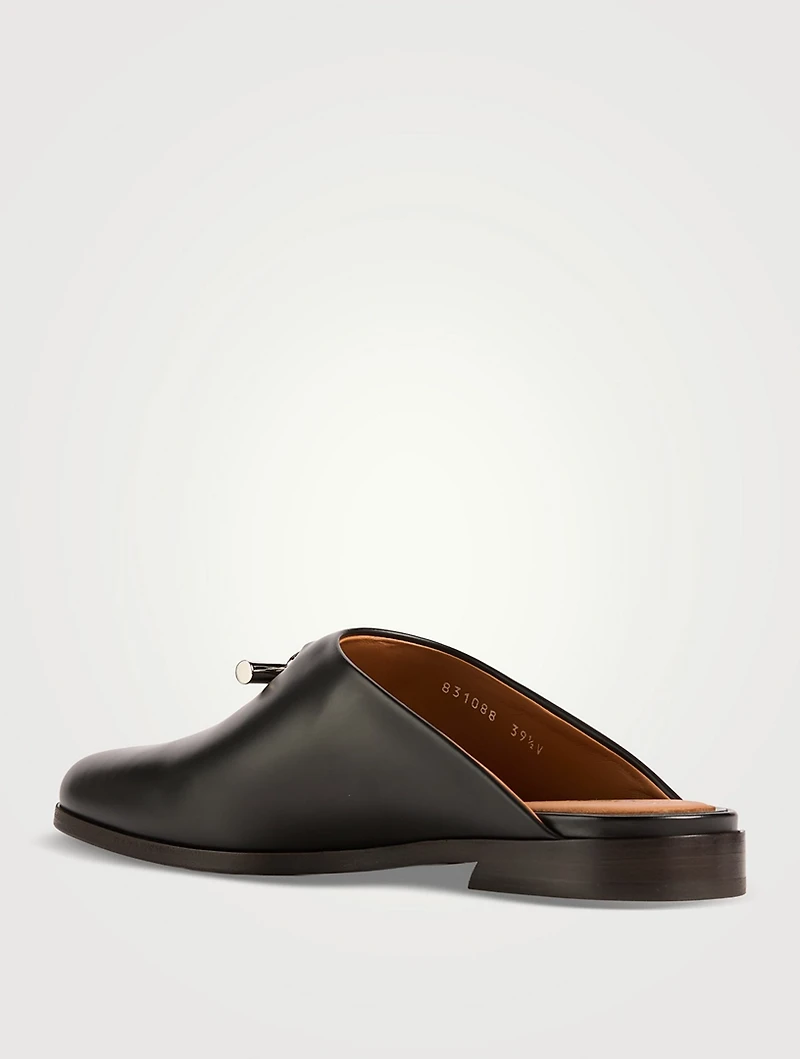T-Bar Leather Mules