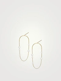 14K Gold Large Arch Earrings