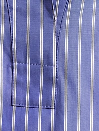 Poplin Tunic Shirt Stripe Print