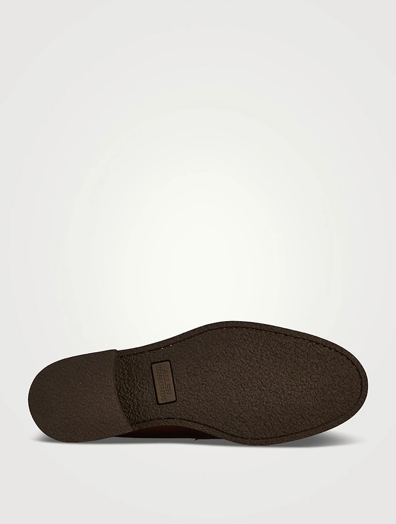 Como Woven Leather Penny Loafers