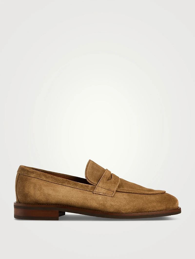 Como Suede Penny Loafers