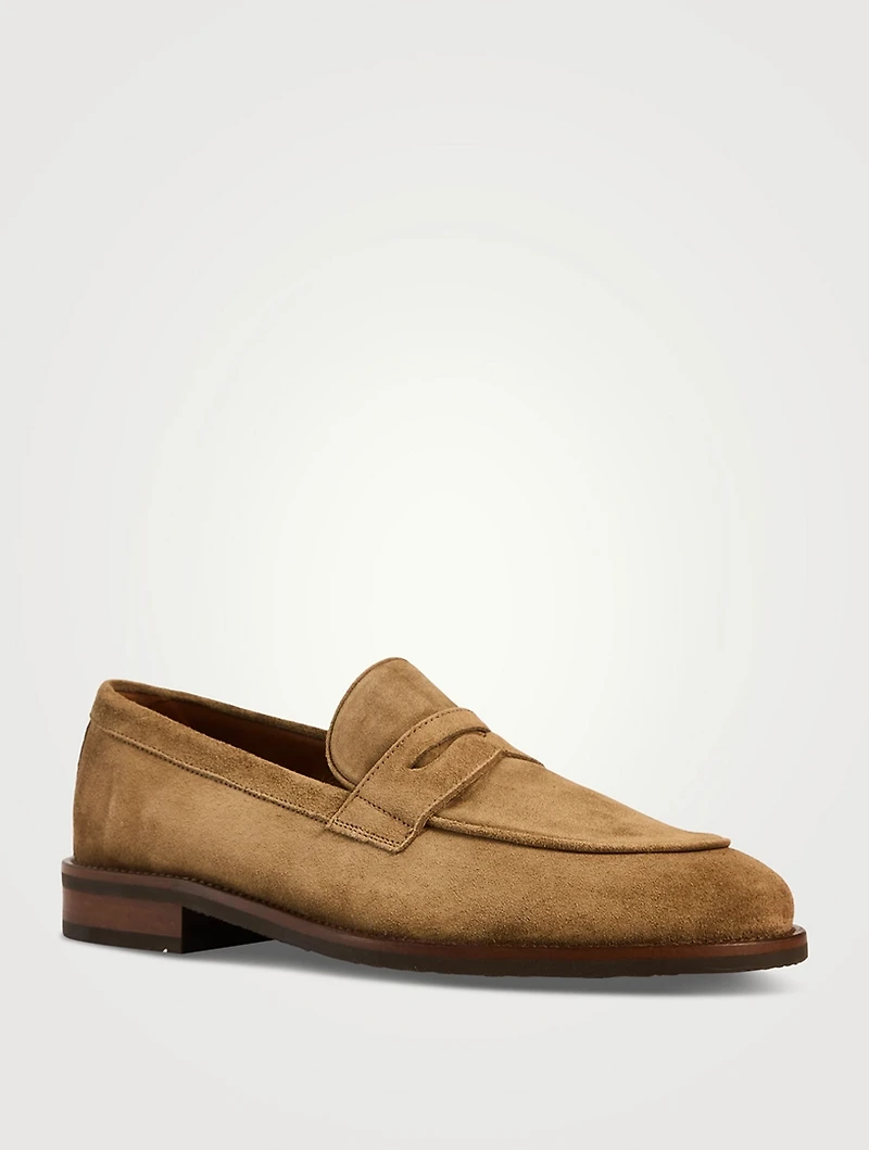 Como Suede Penny Loafers