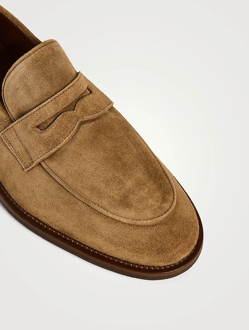 Como Suede Penny Loafers
