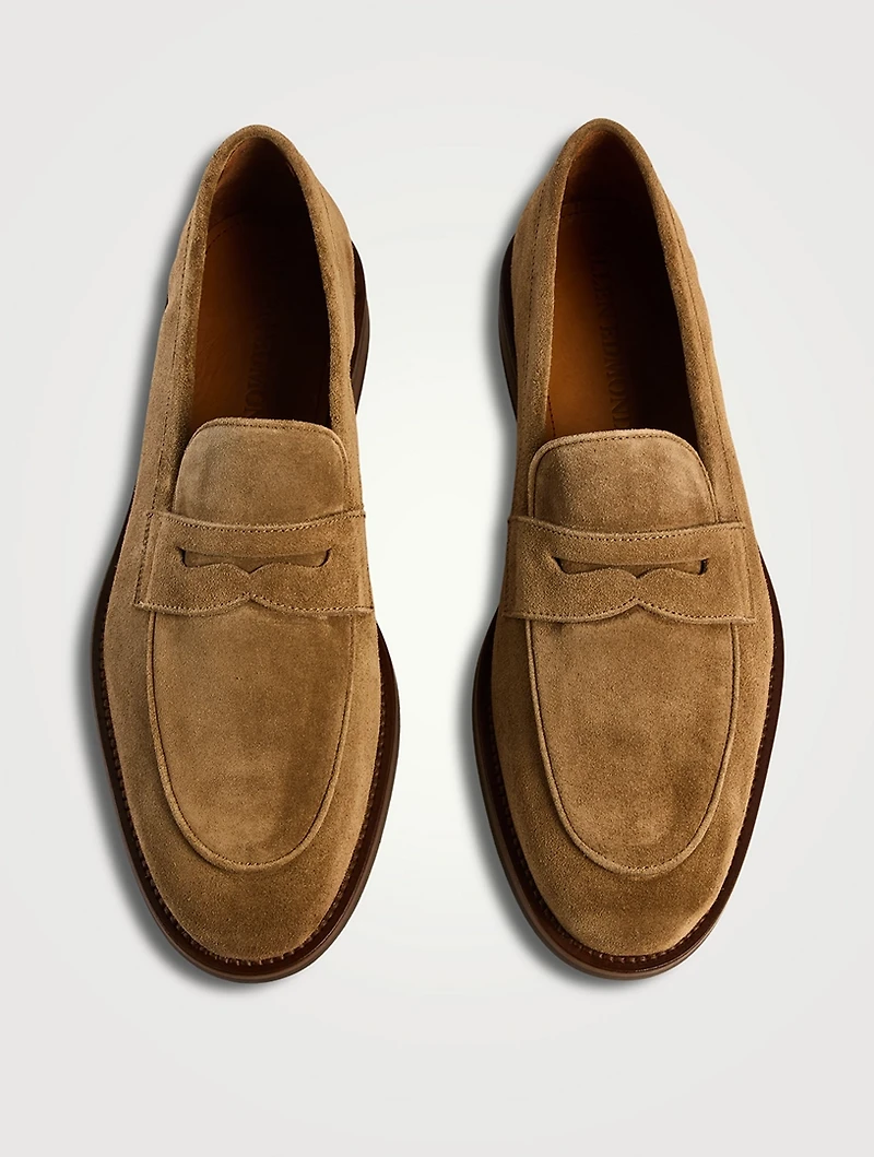 Como Suede Penny Loafers