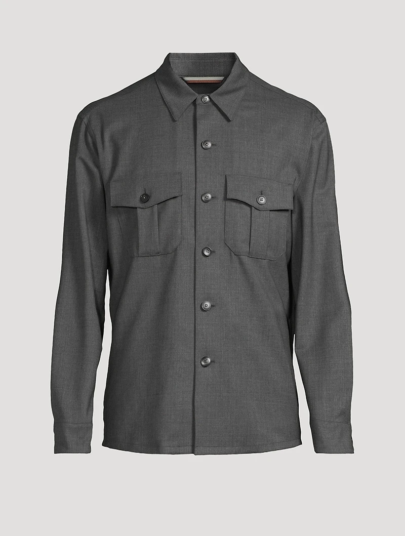 Wool Stretch Overshirt