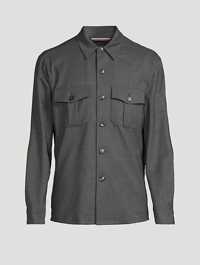 Wool Stretch Overshirt