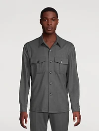 Wool Stretch Overshirt