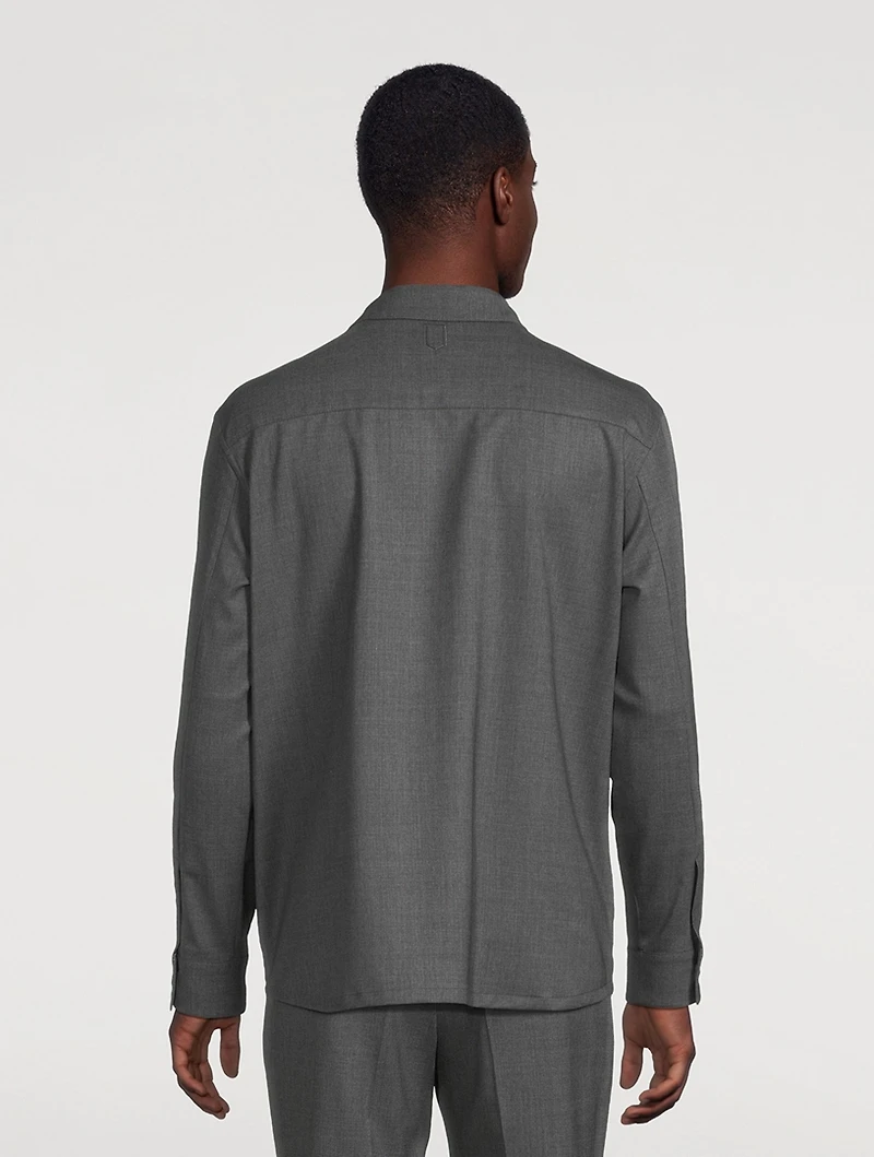 Wool Stretch Overshirt