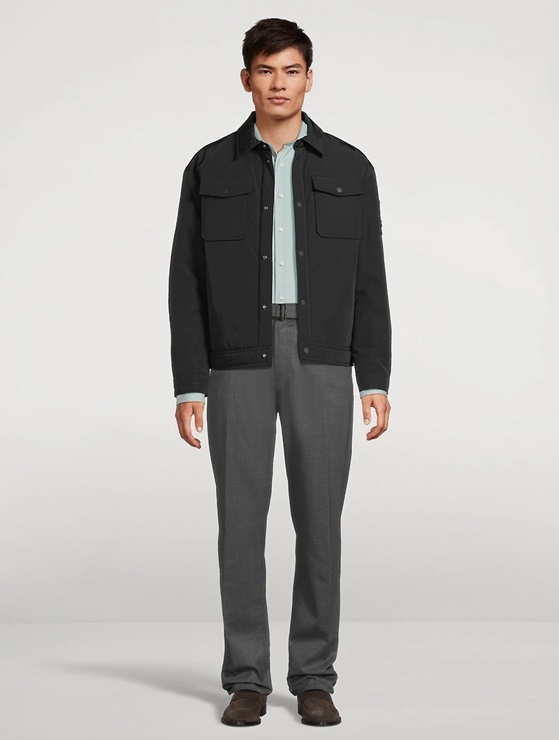 Wool Stretch Belted Pants