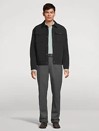 Wool Stretch Belted Pants