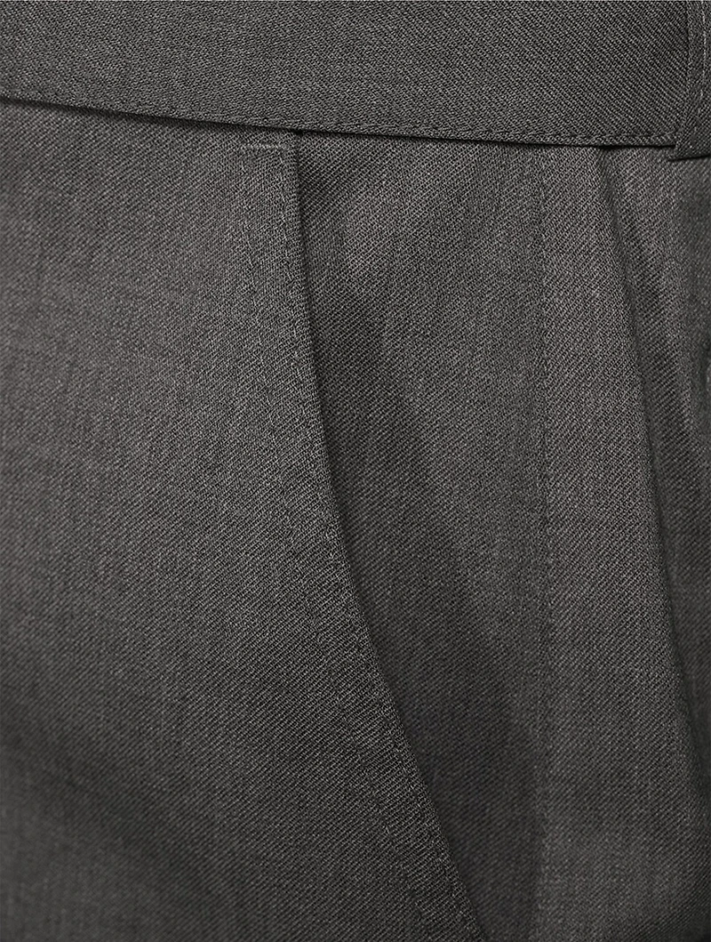 Wool Stretch Belted Pants