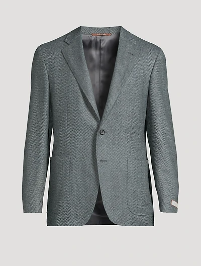Wool Herringbone Jacket