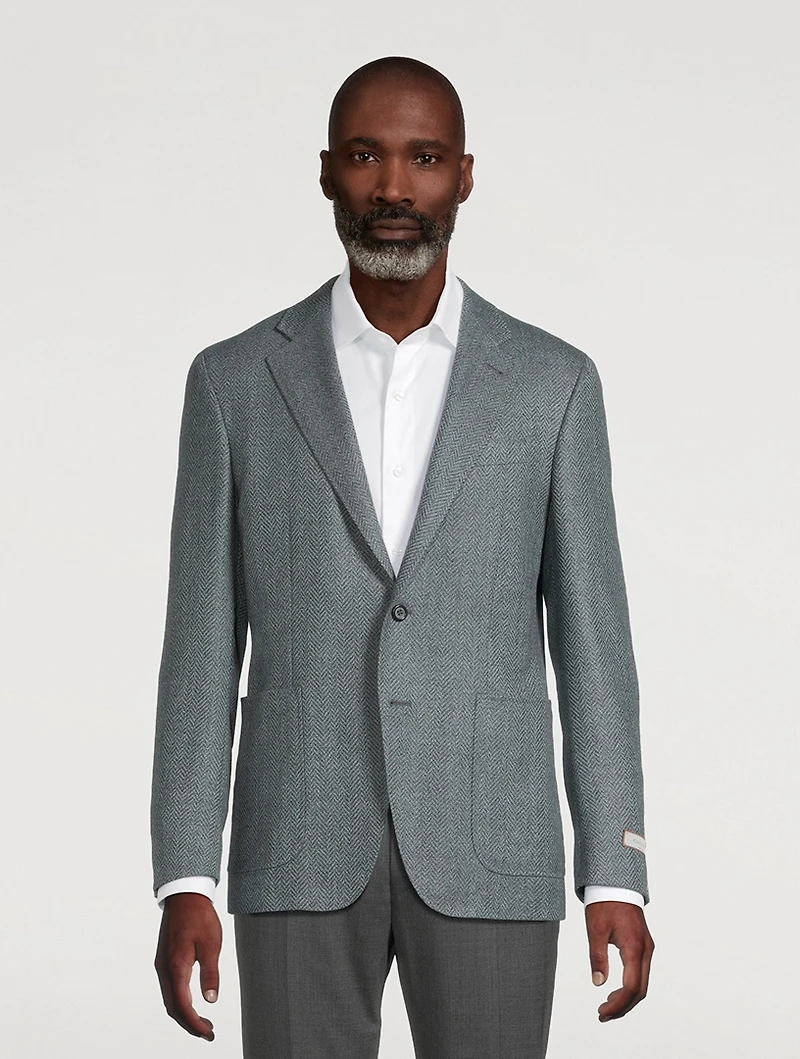 Wool Herringbone Jacket