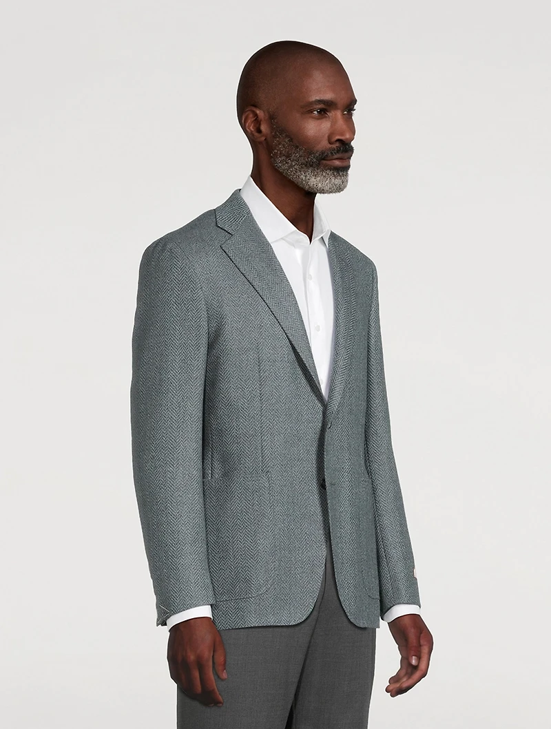 Wool Herringbone Jacket