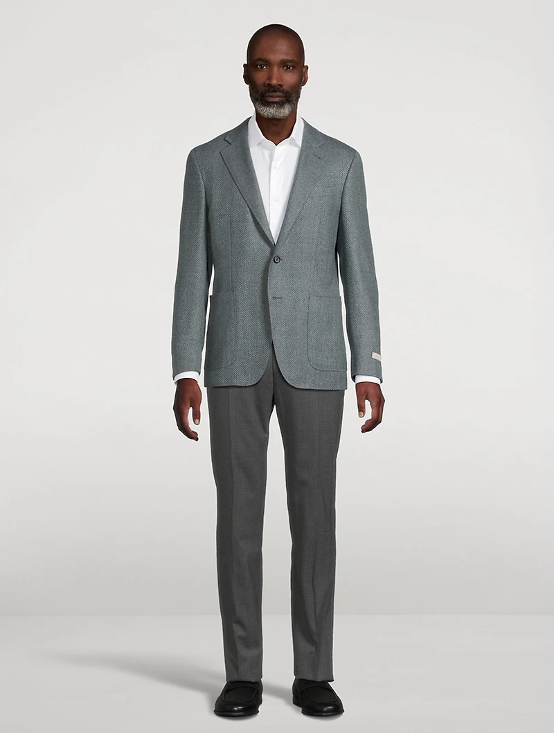 Wool Herringbone Jacket