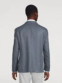 Wool Jacket Herringbone Print