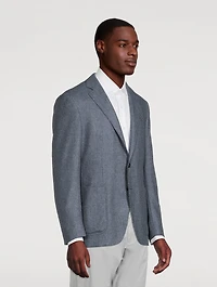 Wool Jacket Herringbone Print