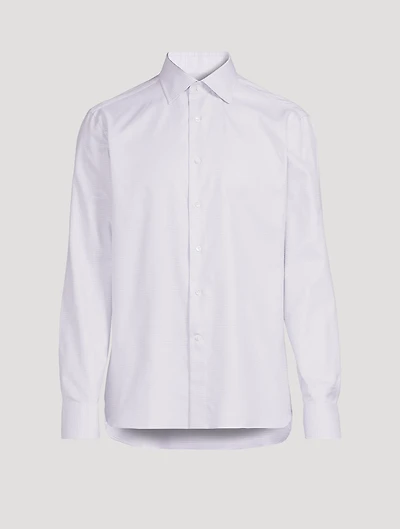Textured Cotton Dress Shirt