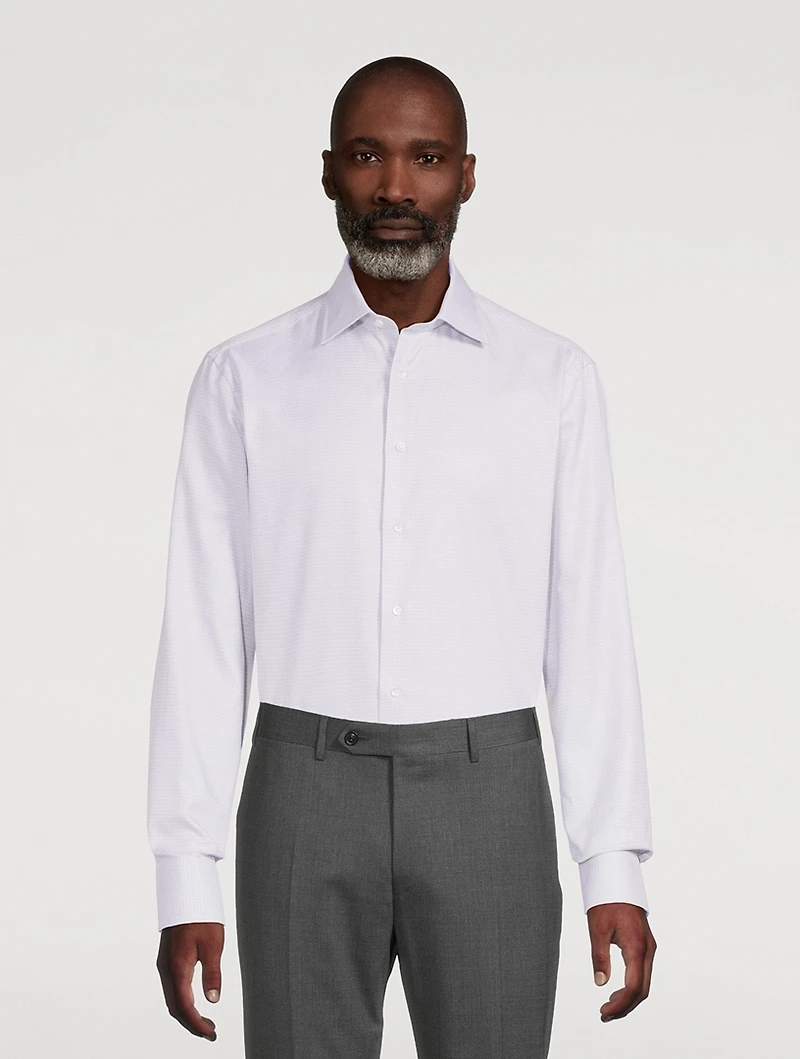 Textured Cotton Dress Shirt