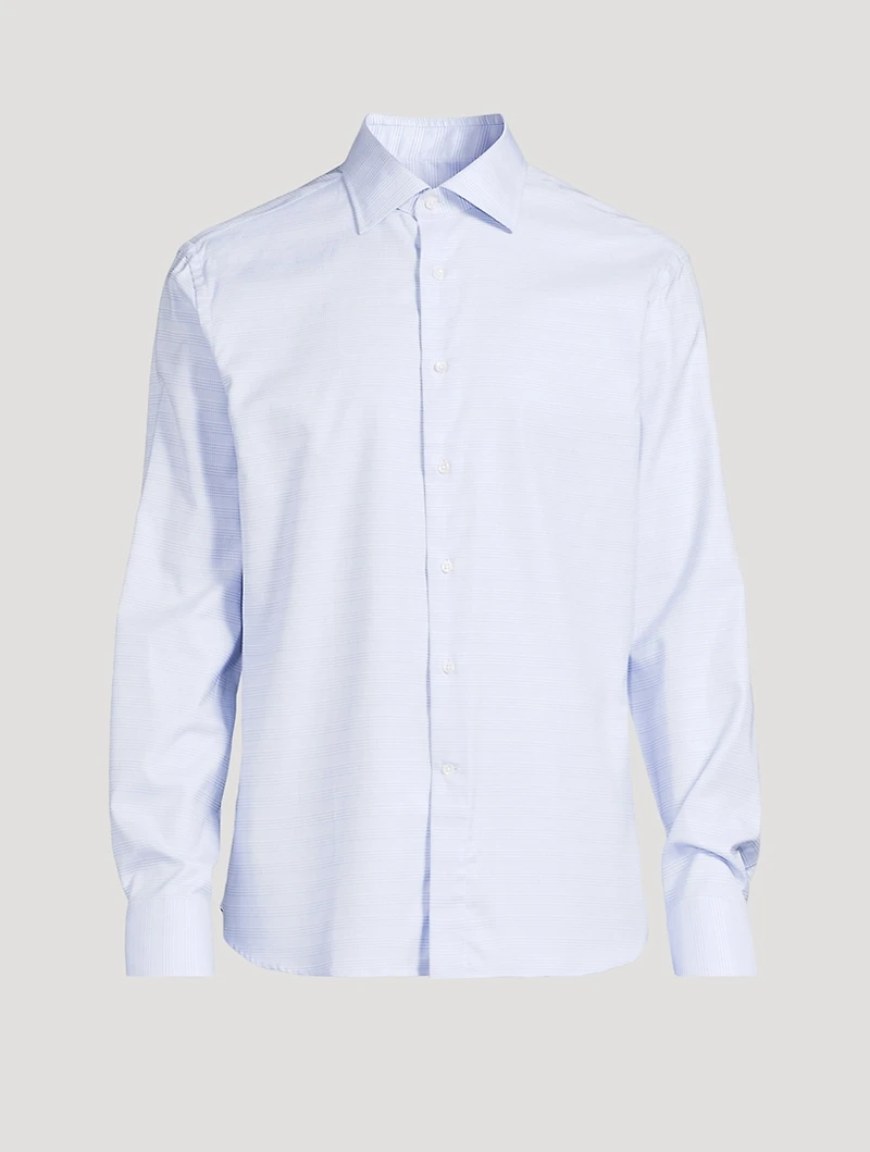Cotton Dress Shirt Check Print