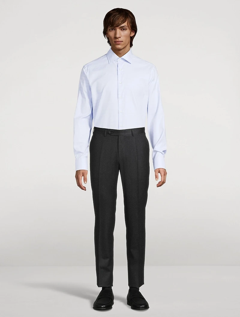 Cotton Dress Shirt Check Print