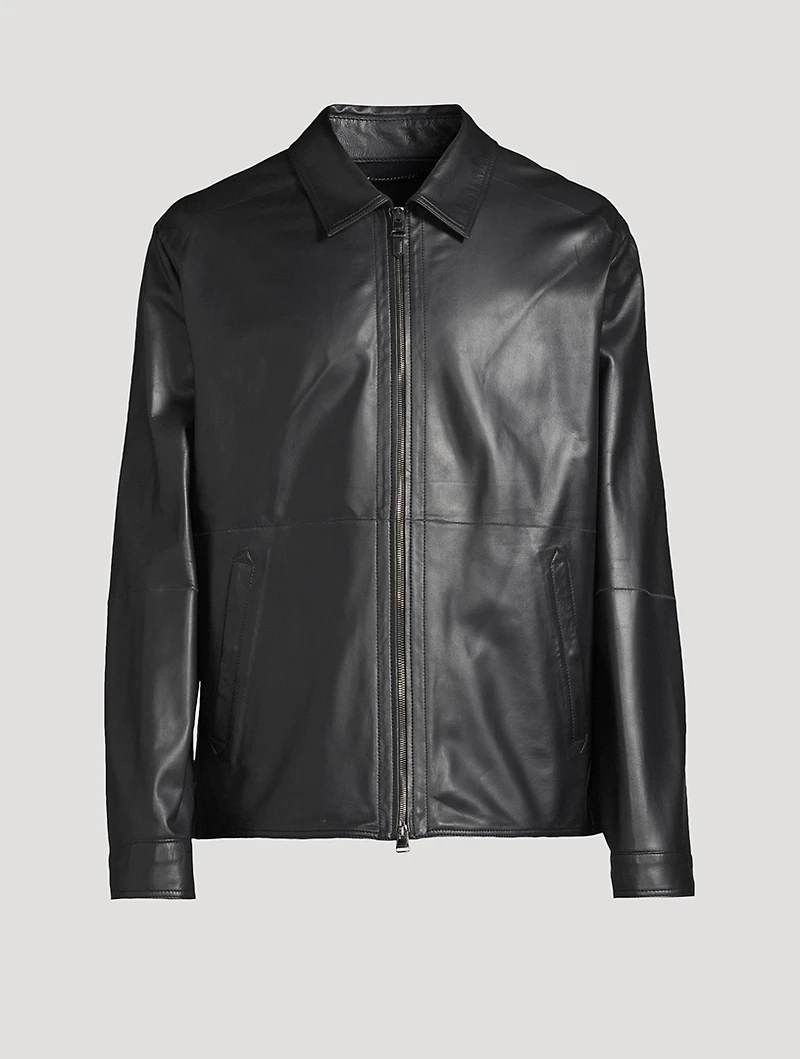 Leather Shirt Jacket