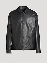 Leather Shirt Jacket