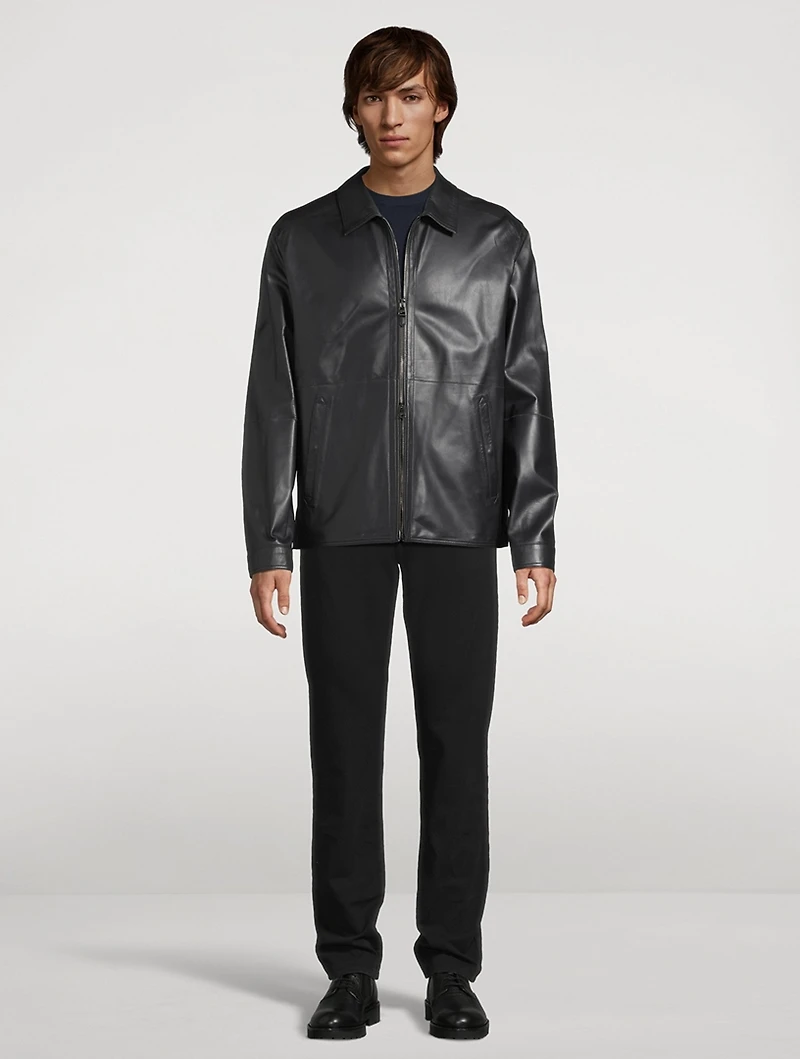 Leather Shirt Jacket