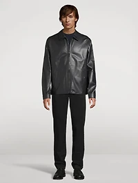 Leather Shirt Jacket
