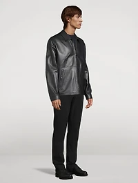 Leather Shirt Jacket