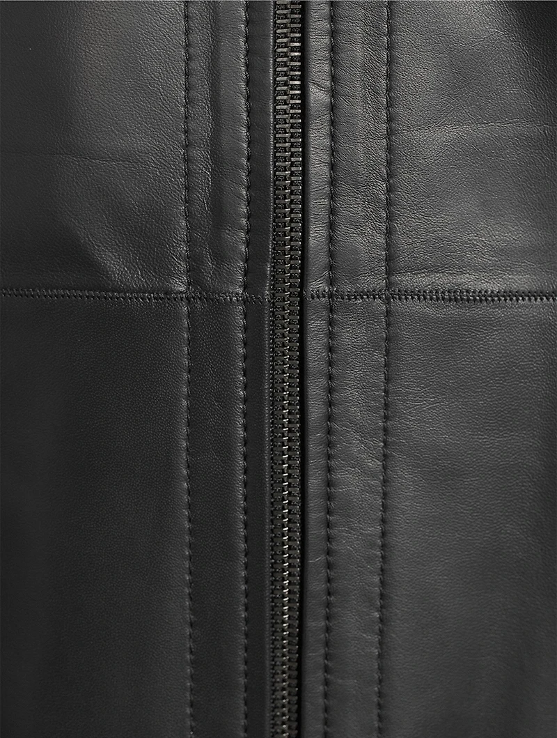Leather Shirt Jacket