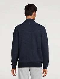 Wool Quarter-Zip Polo Sweater