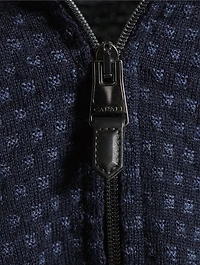Wool Quarter-Zip Polo Sweater