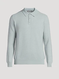 Wool-Blend Polo Sweater