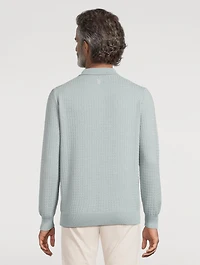 Wool-Blend Polo Sweater
