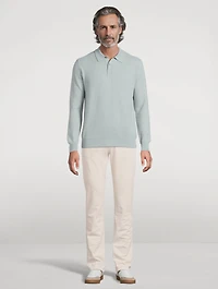 Wool-Blend Polo Sweater