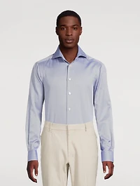 Cotton Herringbone Sport Shirt