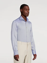 Cotton Herringbone Sport Shirt