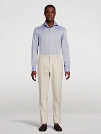 Cotton Herringbone Sport Shirt