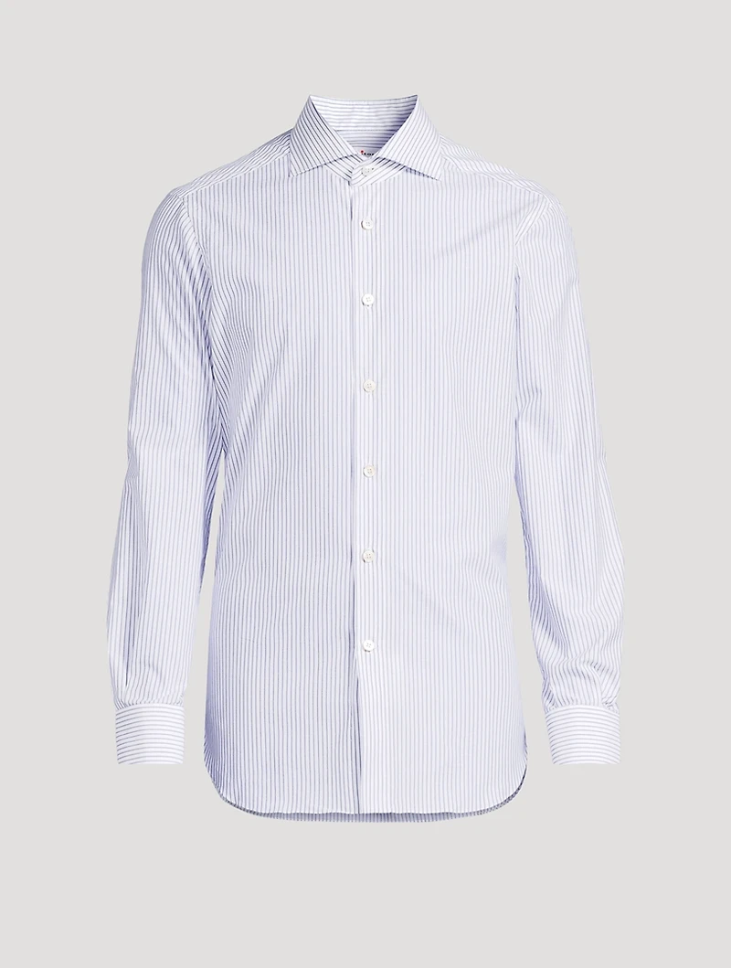 Cotton Sport Shirt Striped Print