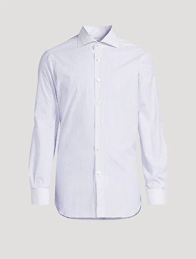 Cotton Sport Shirt Striped Print