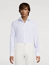 Cotton Sport Shirt Striped Print