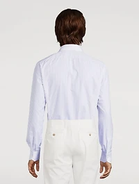 Cotton Sport Shirt Striped Print
