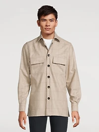 Wool Overshirt Check Print